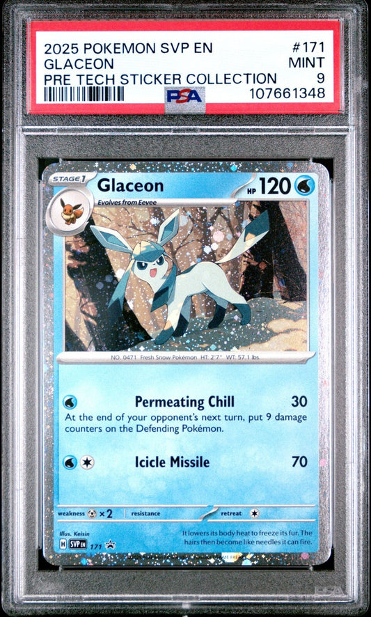 2025 POKEMON SVP EN-SV BLACK STAR PROMO 171 GLACEON PSA 9