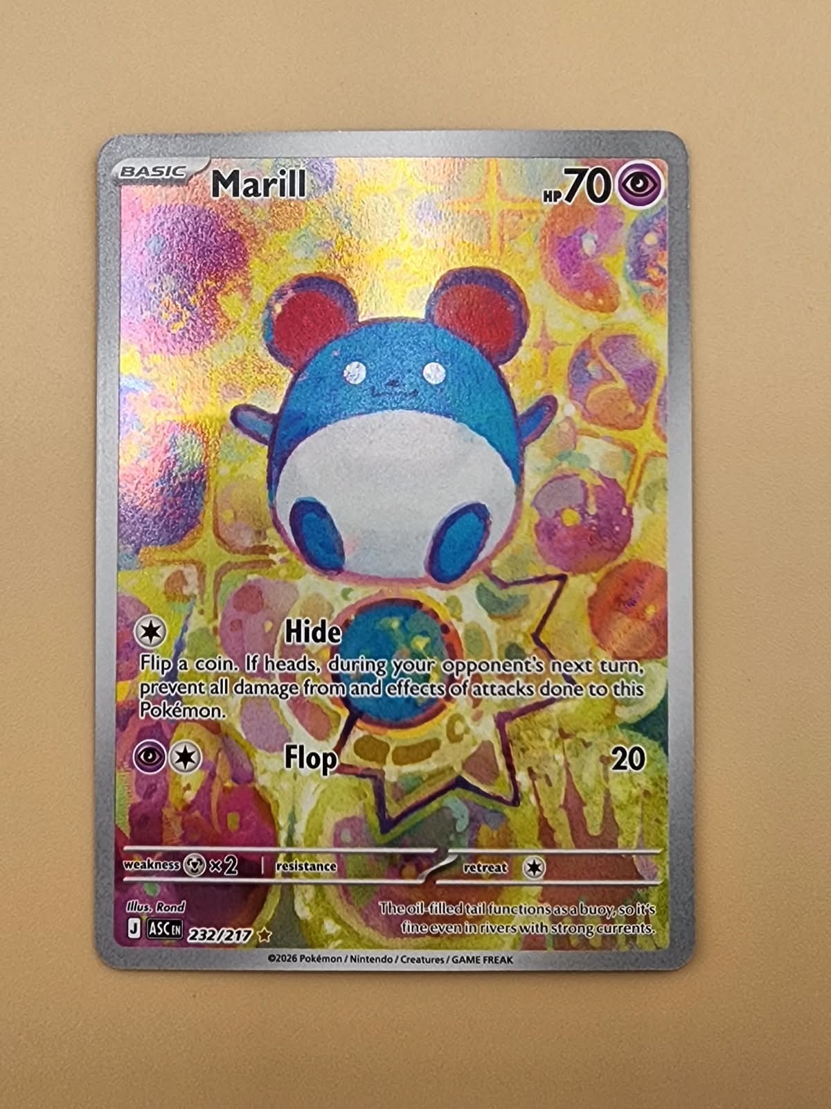 Marill 232/217 Me: Ascended Heroes Holo Near Mint NM