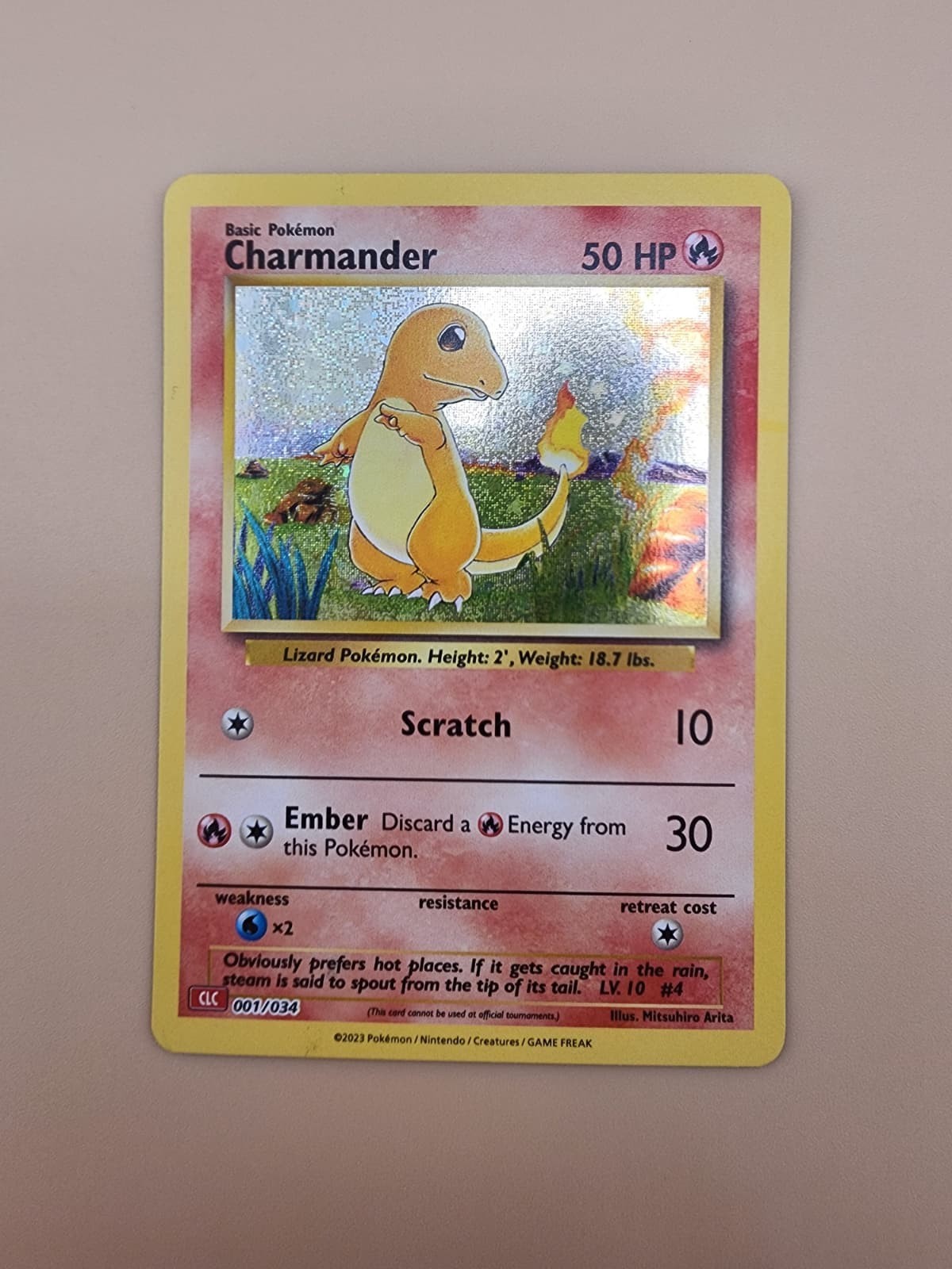 Charmander 001/034 Trading Card Game Classic Holo Near Mint (NM)
