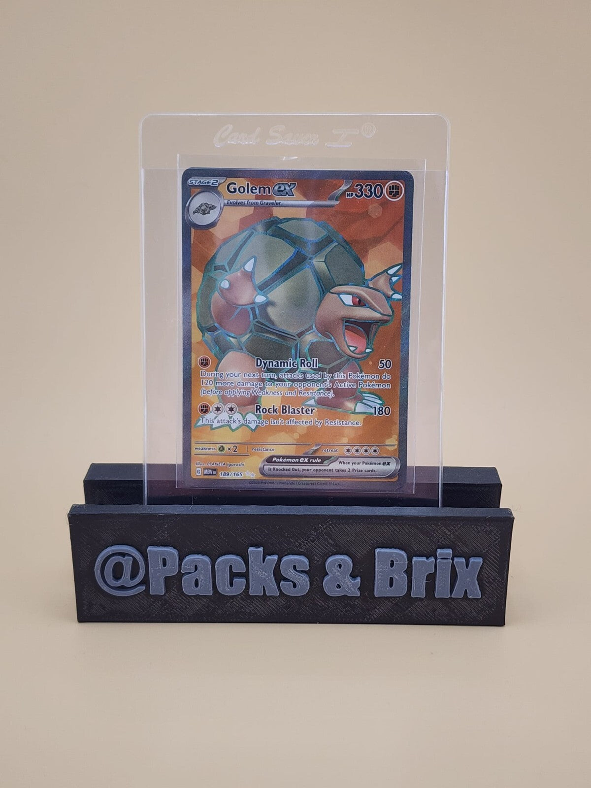 Pokemon TCG GOLEM EX 189/165 Pokemon 151 Full Art Ultra Rare NM (Near Mint)