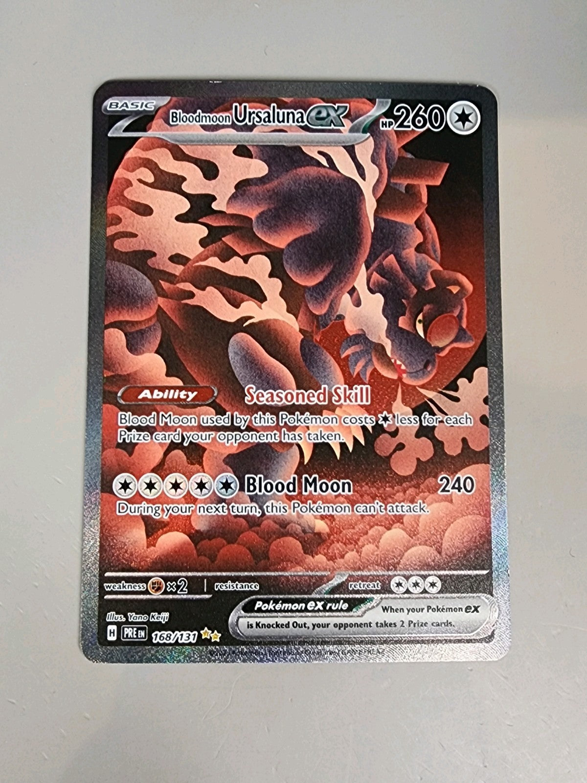 Bloodmoon Ursaluna ex 168/131 Sv: Prismatic Evolutions Holo LP