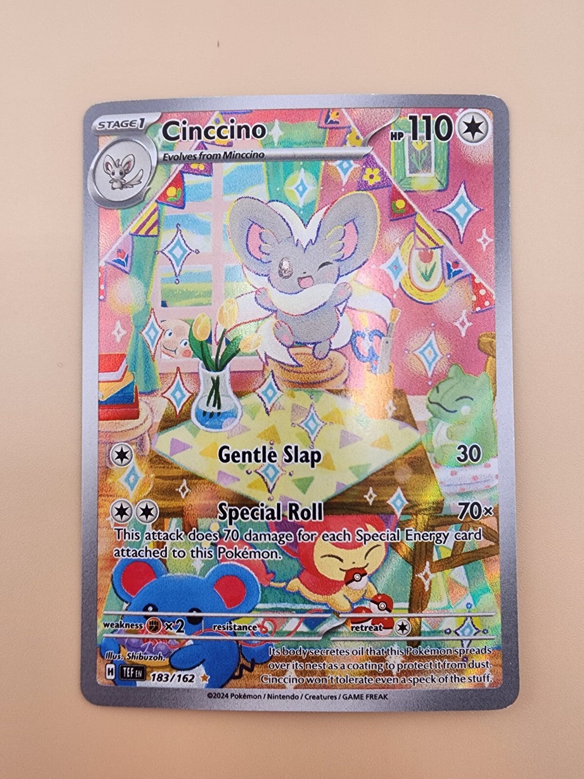 Cinccino 183/162 Sv05: Temporal Forces Holo Near Mint (NM)