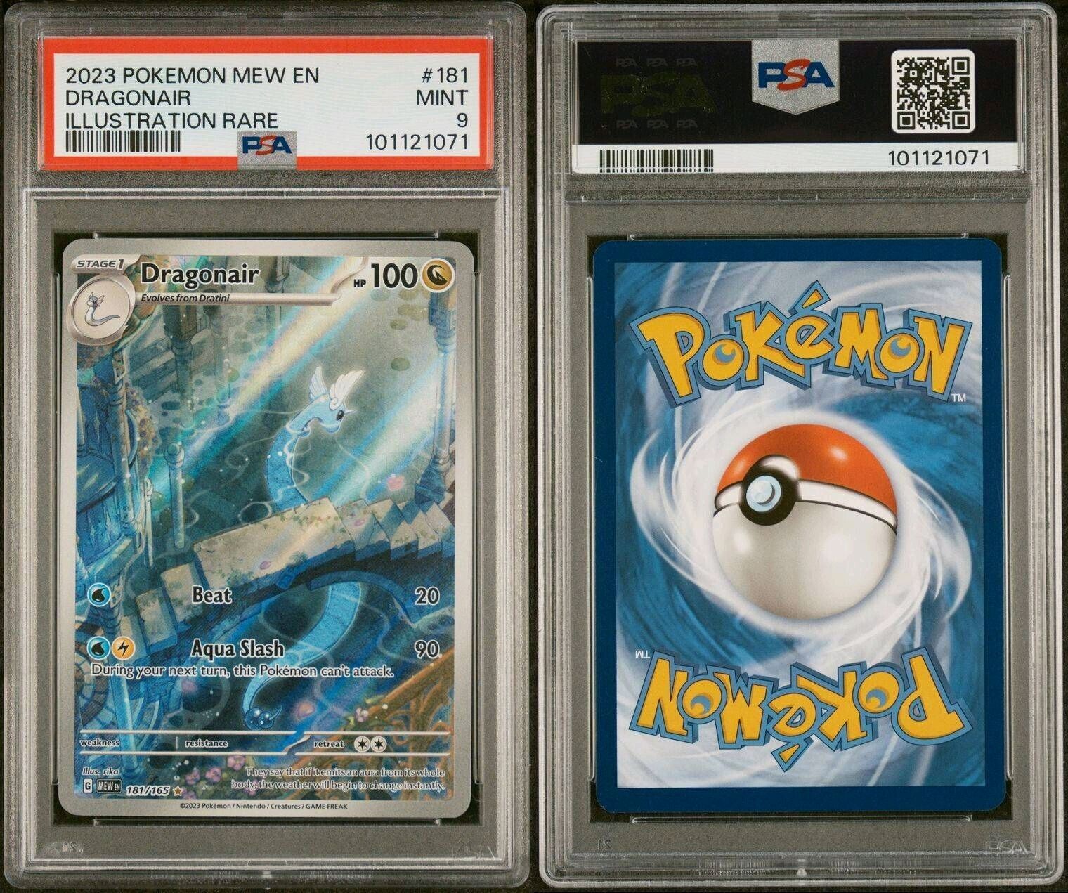 PSA 9 GEM MINT Dragonair Illustration Rare 181/165 SV Pokemon 151 2023 English