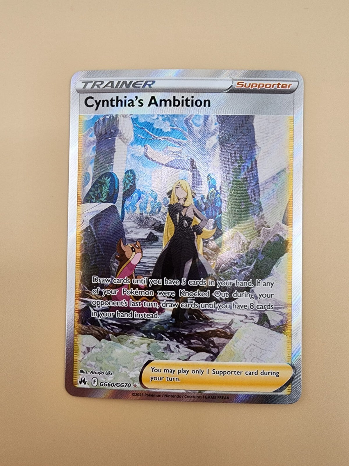 Cynthia's Ambition GG60/GG70 Crown Zenith: Galarian Gallery Holo Near Mint (NM)