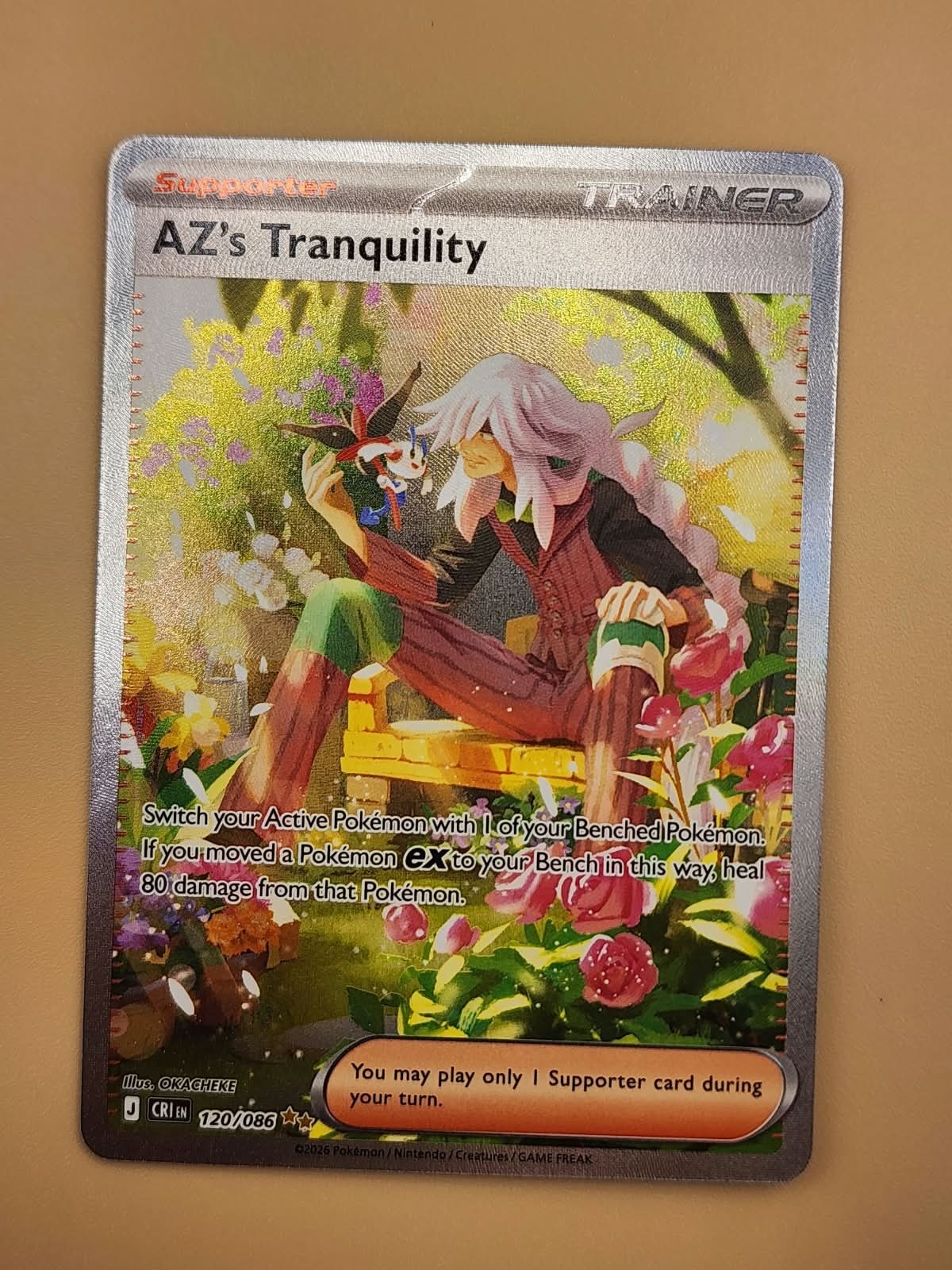 AZ's Tranquility 120/086 Me04: Chaos Rising Holo Near Mint NM