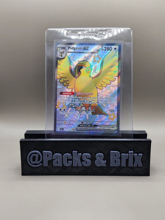 Pokémon TCG Pidgeot ex Scarlet & Violet: Paldean Fates 221/091 Holo Shiny Ultra