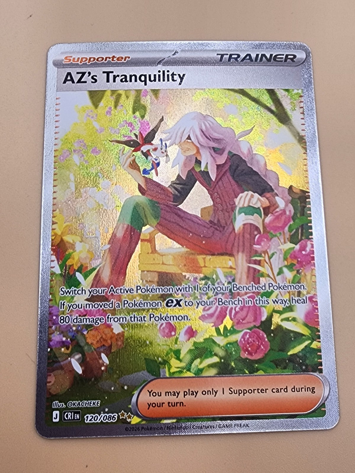 AZ's Tranquility 120/086 Me04: Chaos Rising Holo Near Mint (NM)