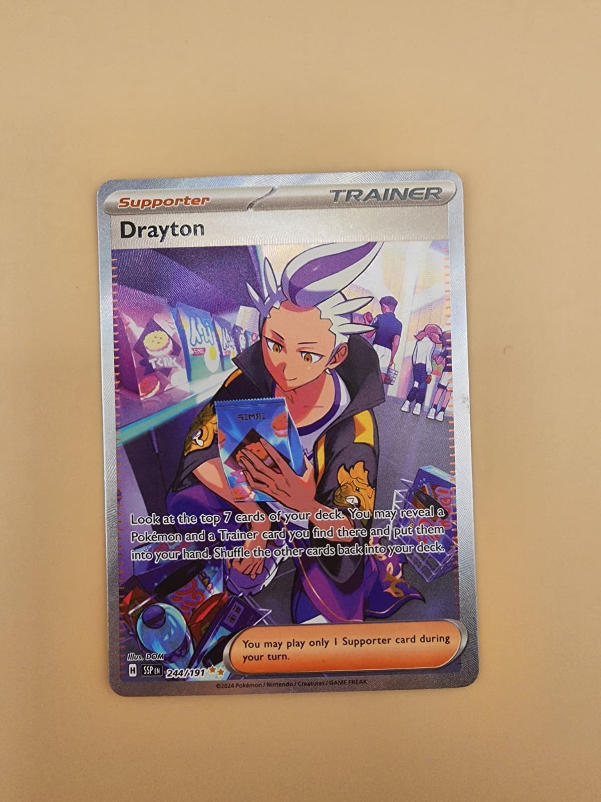 Drayton 244/191 Sv08: Surging Sparks Holo Near Mint (NM)