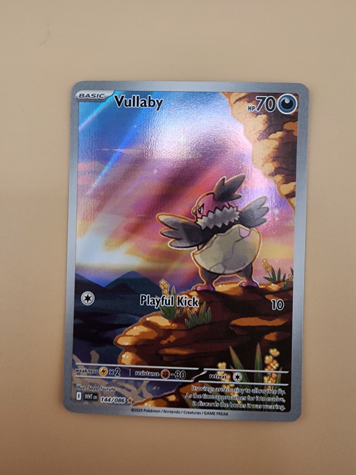 Vullaby 144/086 Sv: White Flare Holo Near Mint (NM)