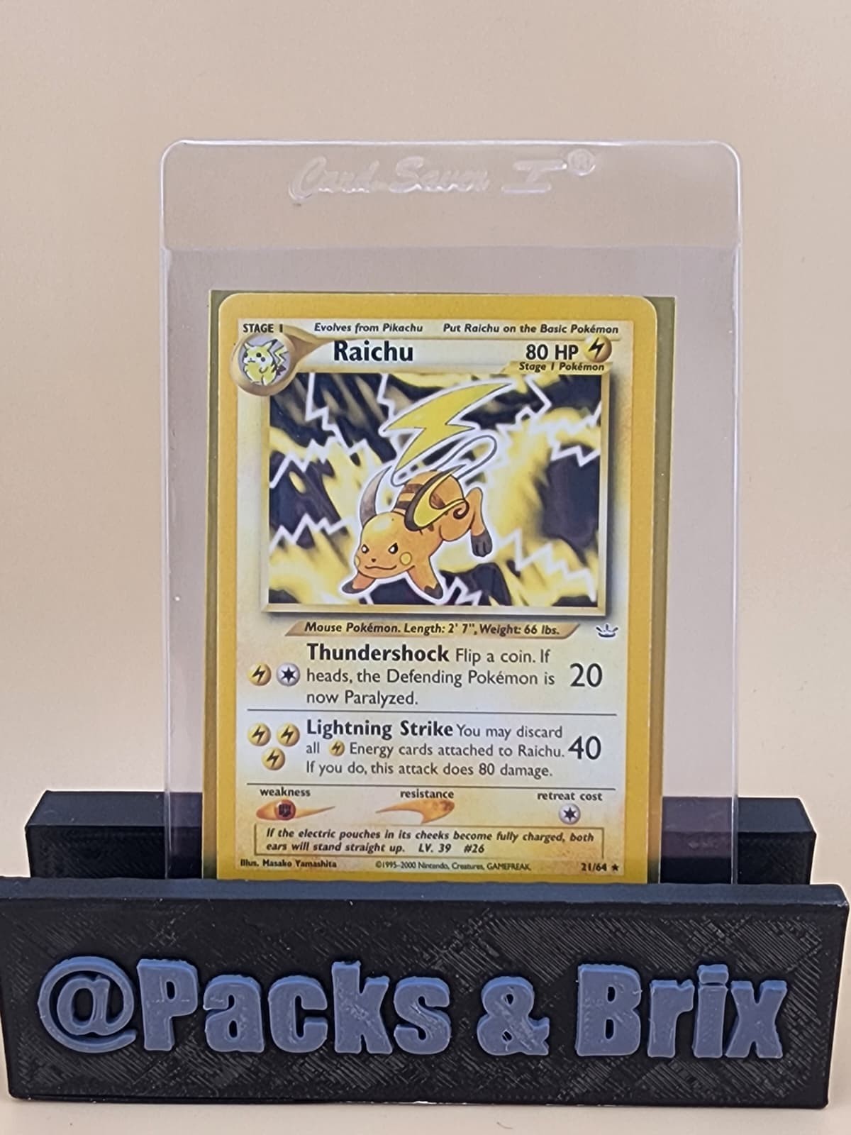 Raichu 21/64 Neo Revelation Regular Moderately Played MP