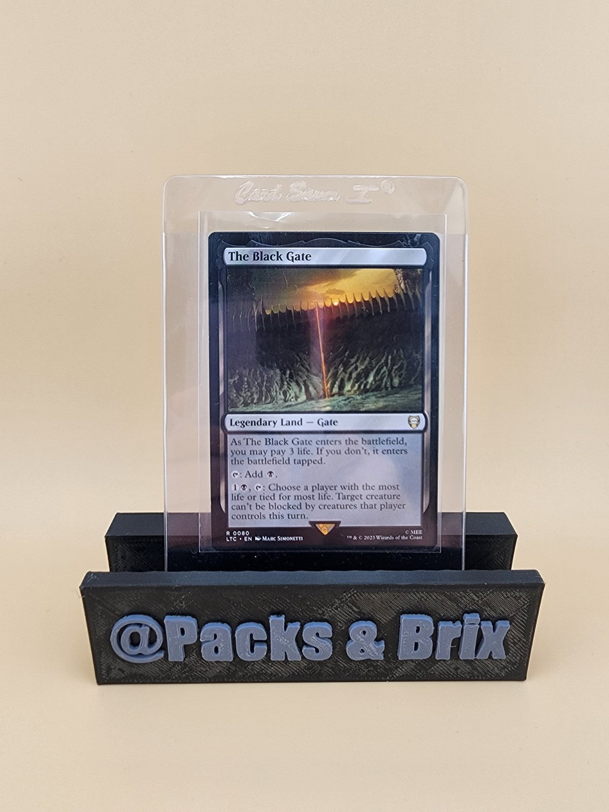 The Black Gate 0080 Non Foil Rare LOTR Commander MTG Near Mint NM