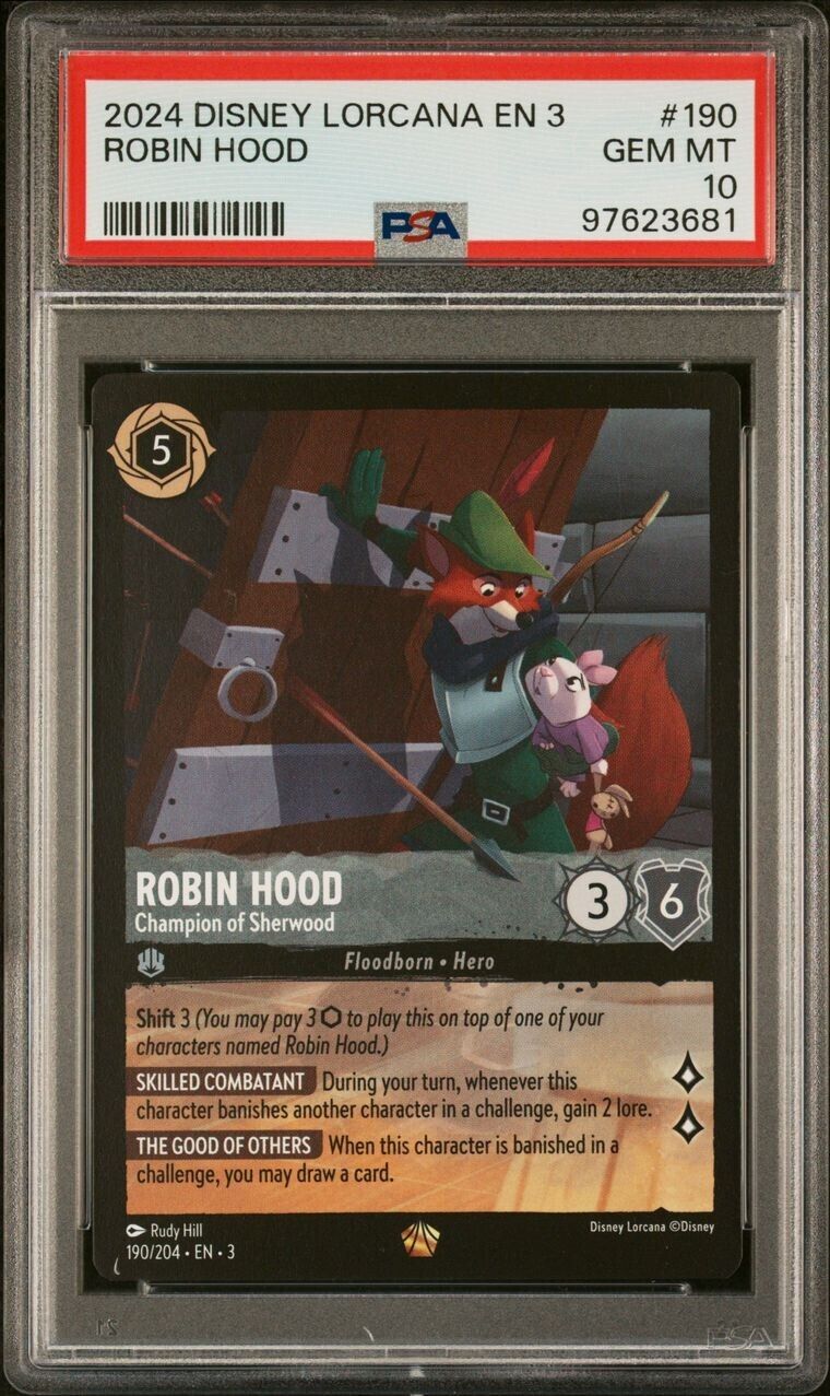 Disney Lorcana ROBIN HOOD - CHAMPION OF SHERWOOD - Gem Mint PSA 10