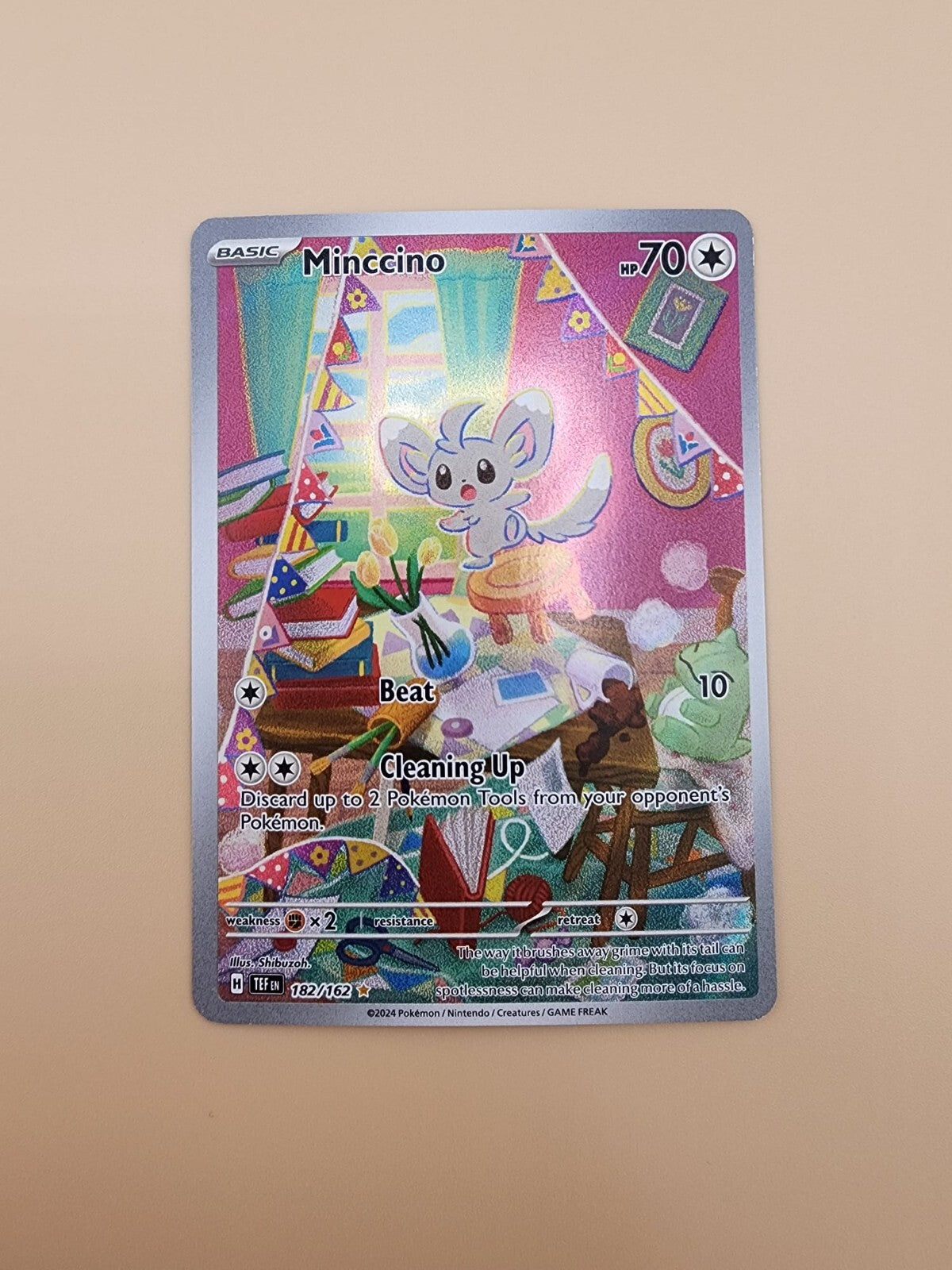 Minccino 182/162 Sv05: Temporal Forces Holo Near Mint (NM)