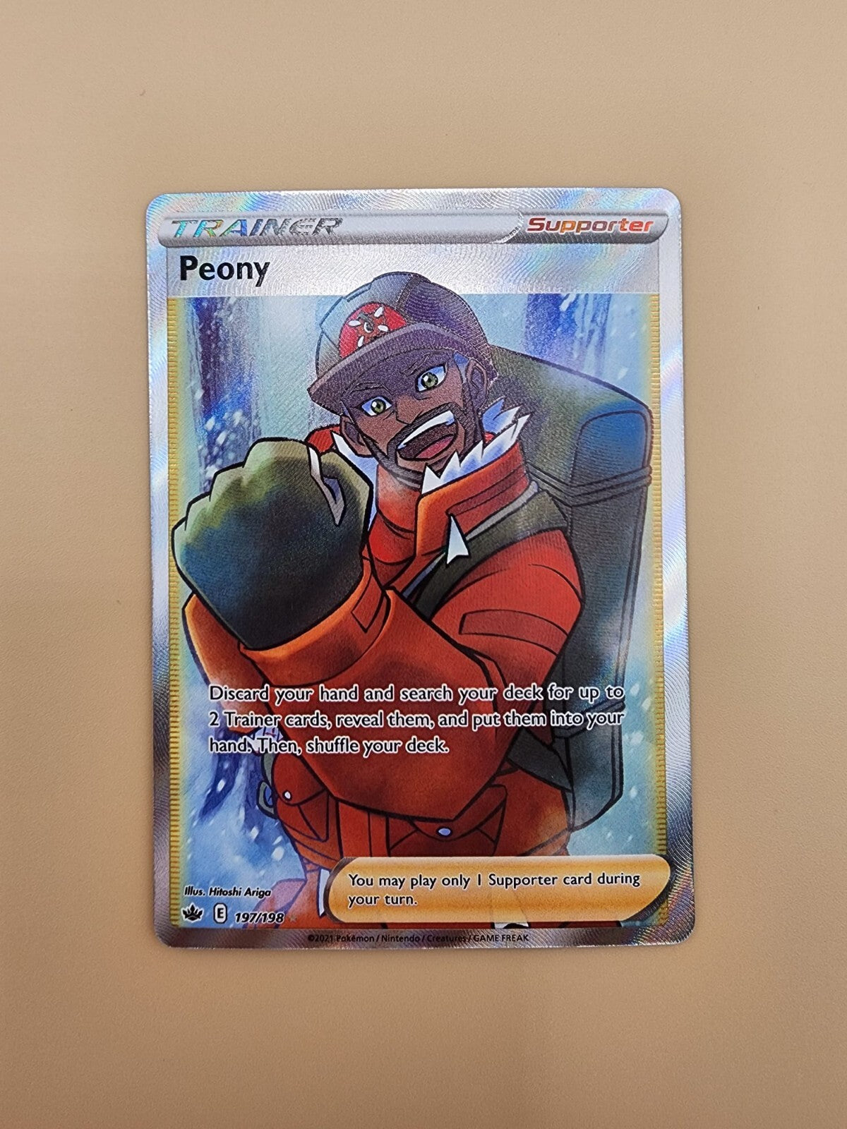Peony  197/198 Swsh06: Sword & Shield - Chilling Reign Holo Near Mint (NM)