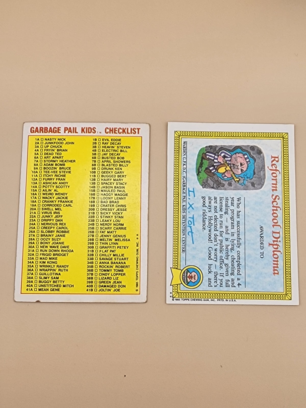 Garbage Pail Kids Boney Joanie And Thin Lynn
