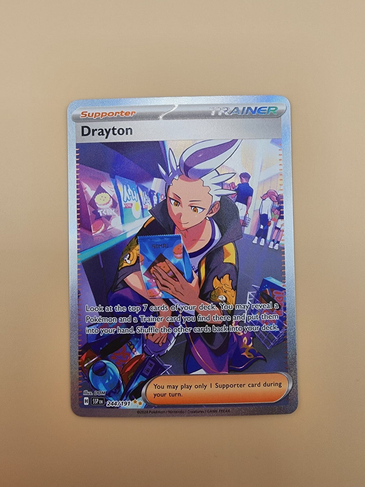 Drayton 244/191 Sv08: Surging Sparks Holo Near Mint (NM)