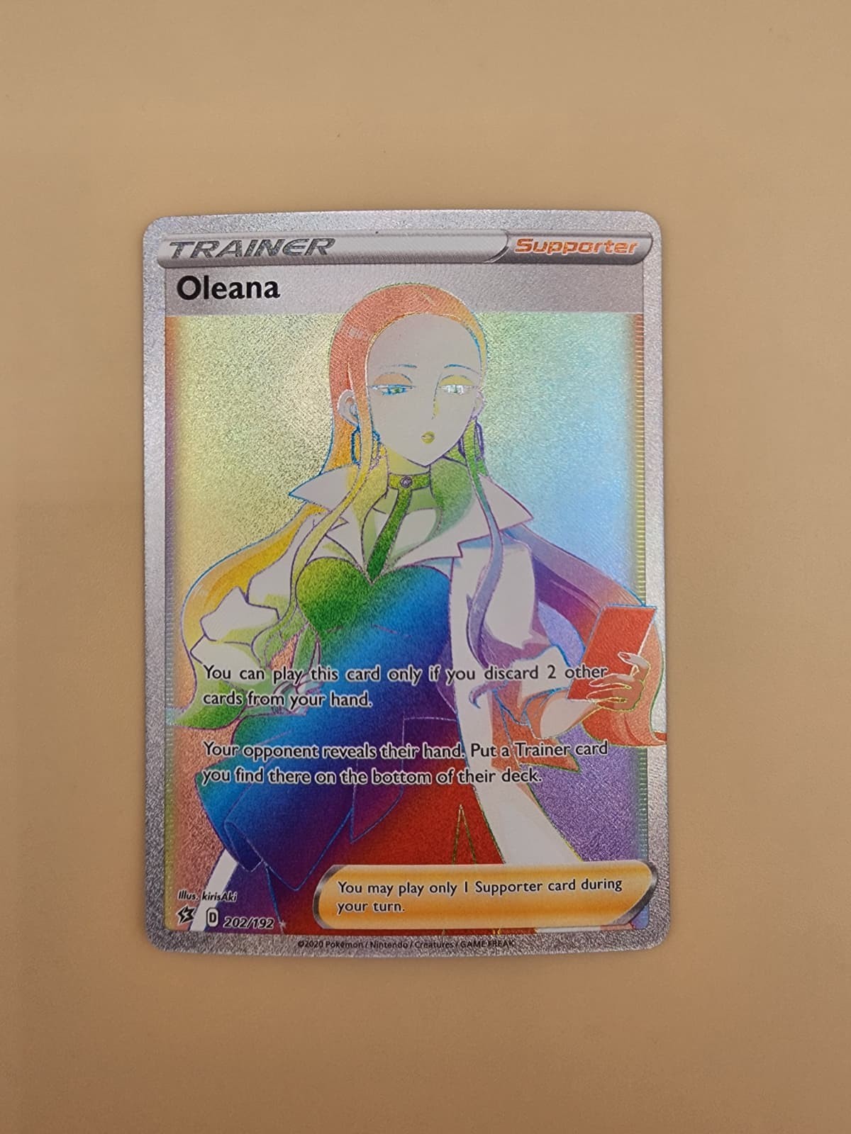 Oleana (Secret) 202/192 Swsh02: Rebel Clash Holo Near Mint (NM)