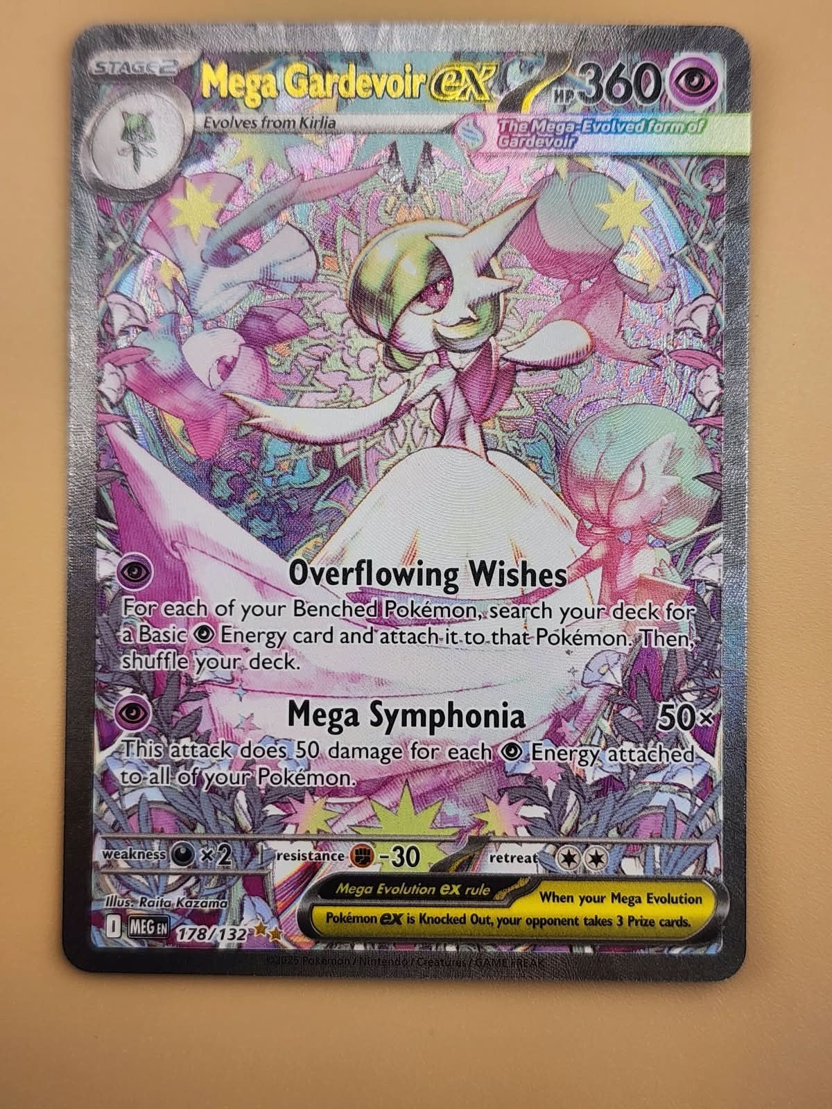Mega Gardevoir ex 178/132 Me01: Mega Evolution Holo Near Mint NM