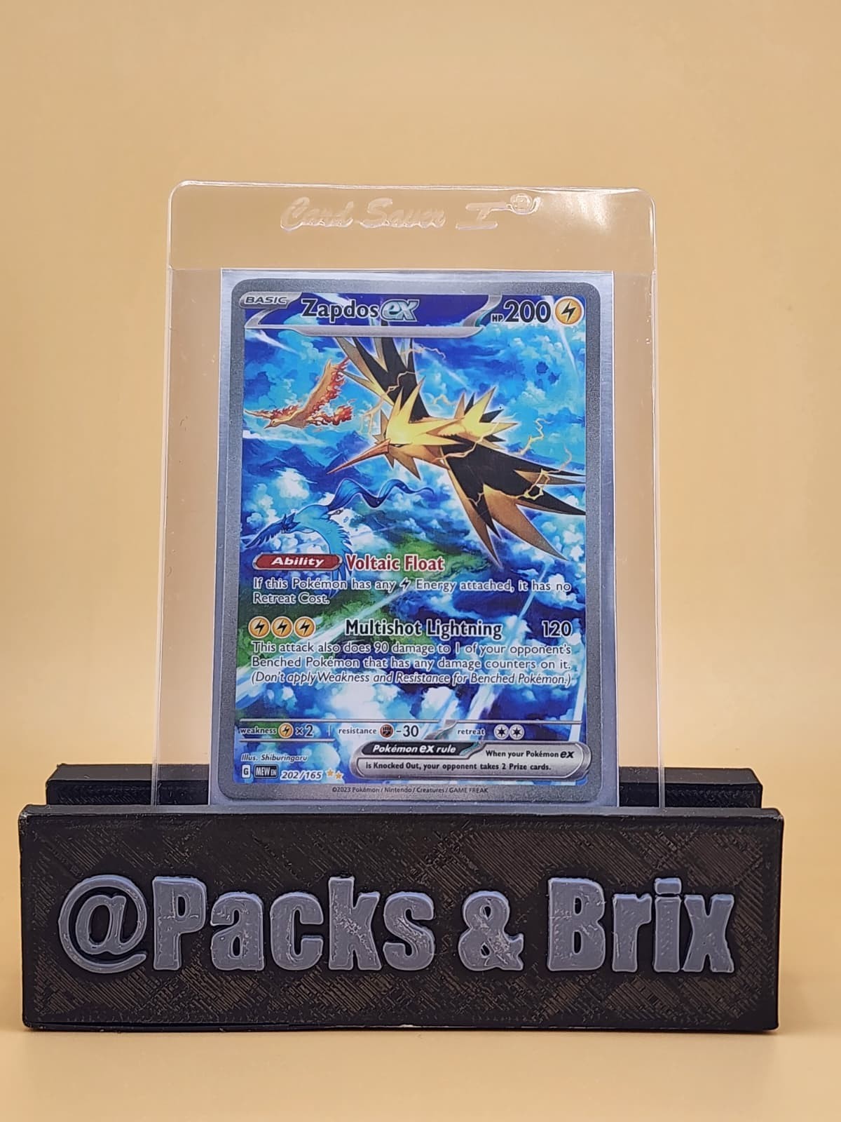 Zapdos ex 202/165 Sv: Scarlet & Violet 151 Holo Lightly Played LP