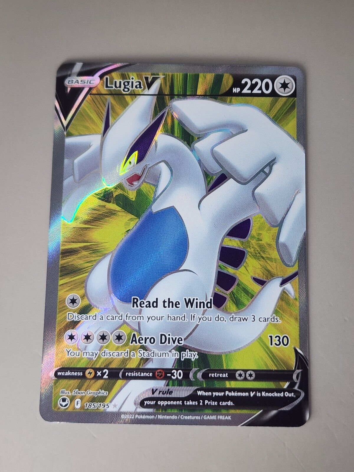 Lugia V (Full Art) 185/195 Swsh12: Sword & Shield - Silver Tempest Holo