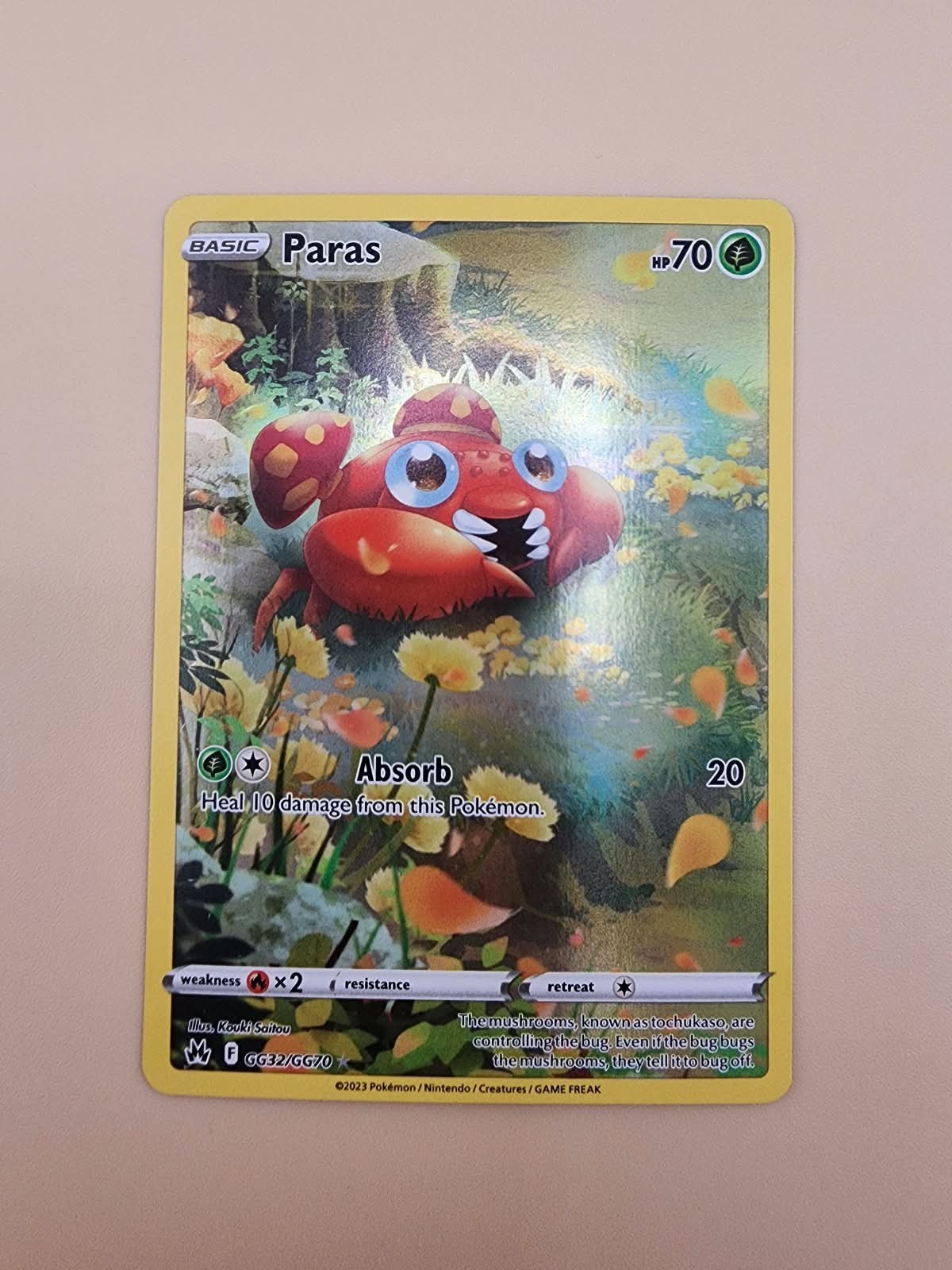Paras GG32/GG70 SWSH: Crown Zenith: Galarian Gallery Holo Near Mint NM