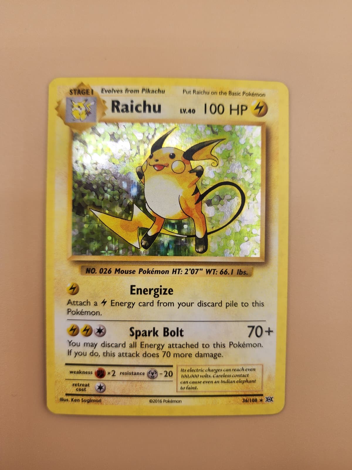Raichu 36/108 Evolutions Holo Lightly Played (LP)