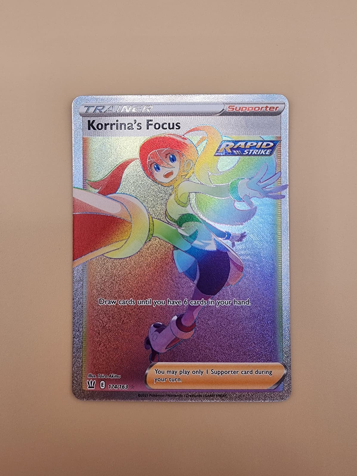 Korrina's Focus (Secret) 174/163 Swsh05: Battle Styles Holo Near Mint (NM)