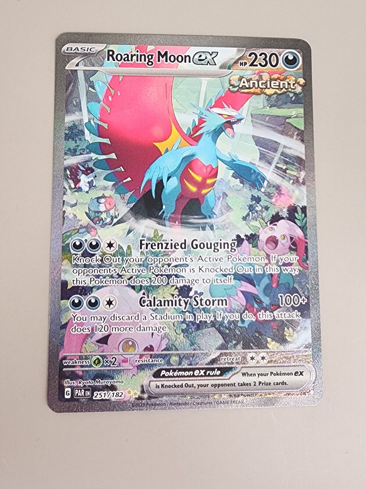 Pokémon TCG Roaring Moon ex Paradox Rift 251/182 Holo Special Illustration Rare