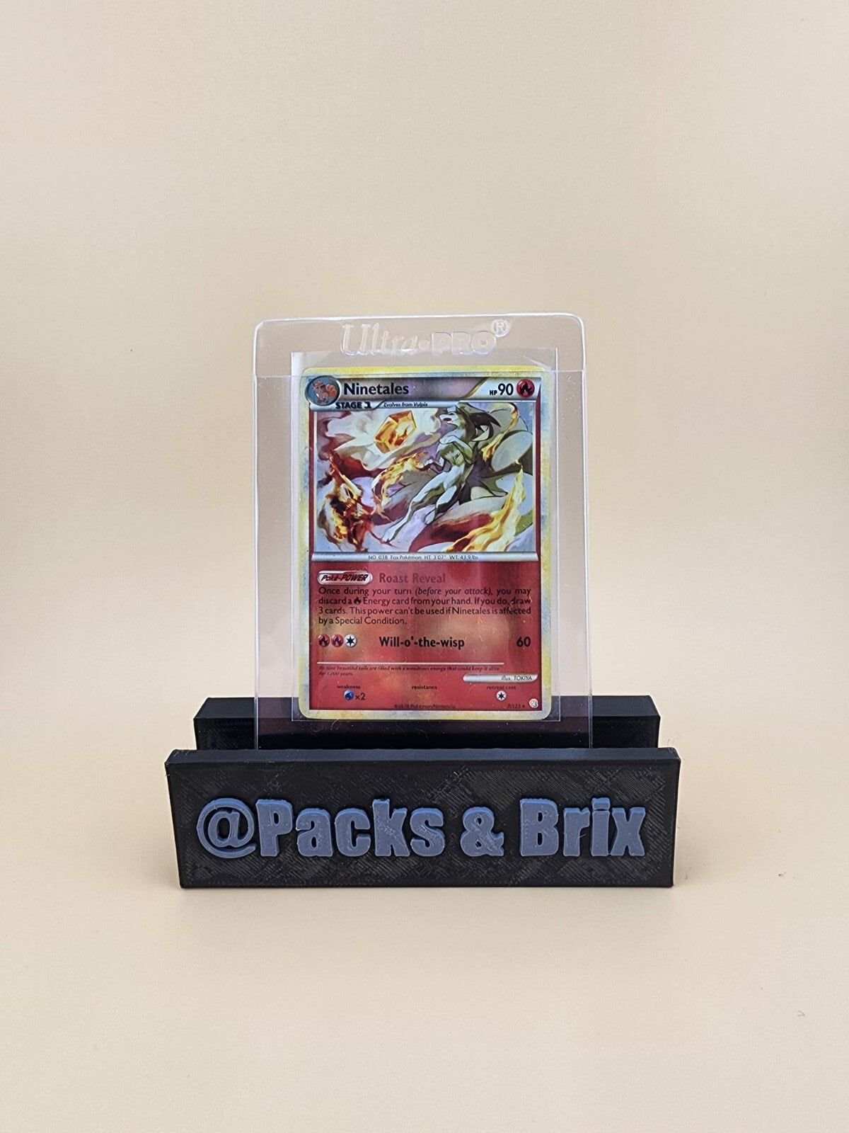 Ninetales 7/123 Heartgold & Soulsilver Holo Moderately Played (MP)