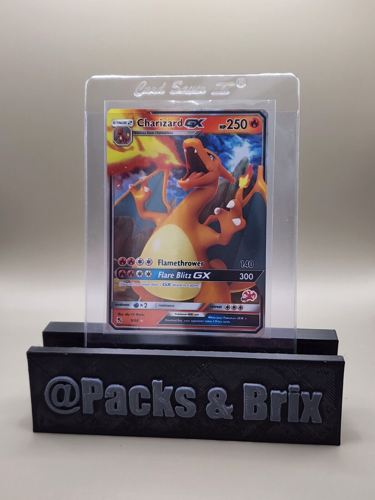 Pokémon TCG Charizard GX Hidden Fates 9/68 Holo Ultra Rare