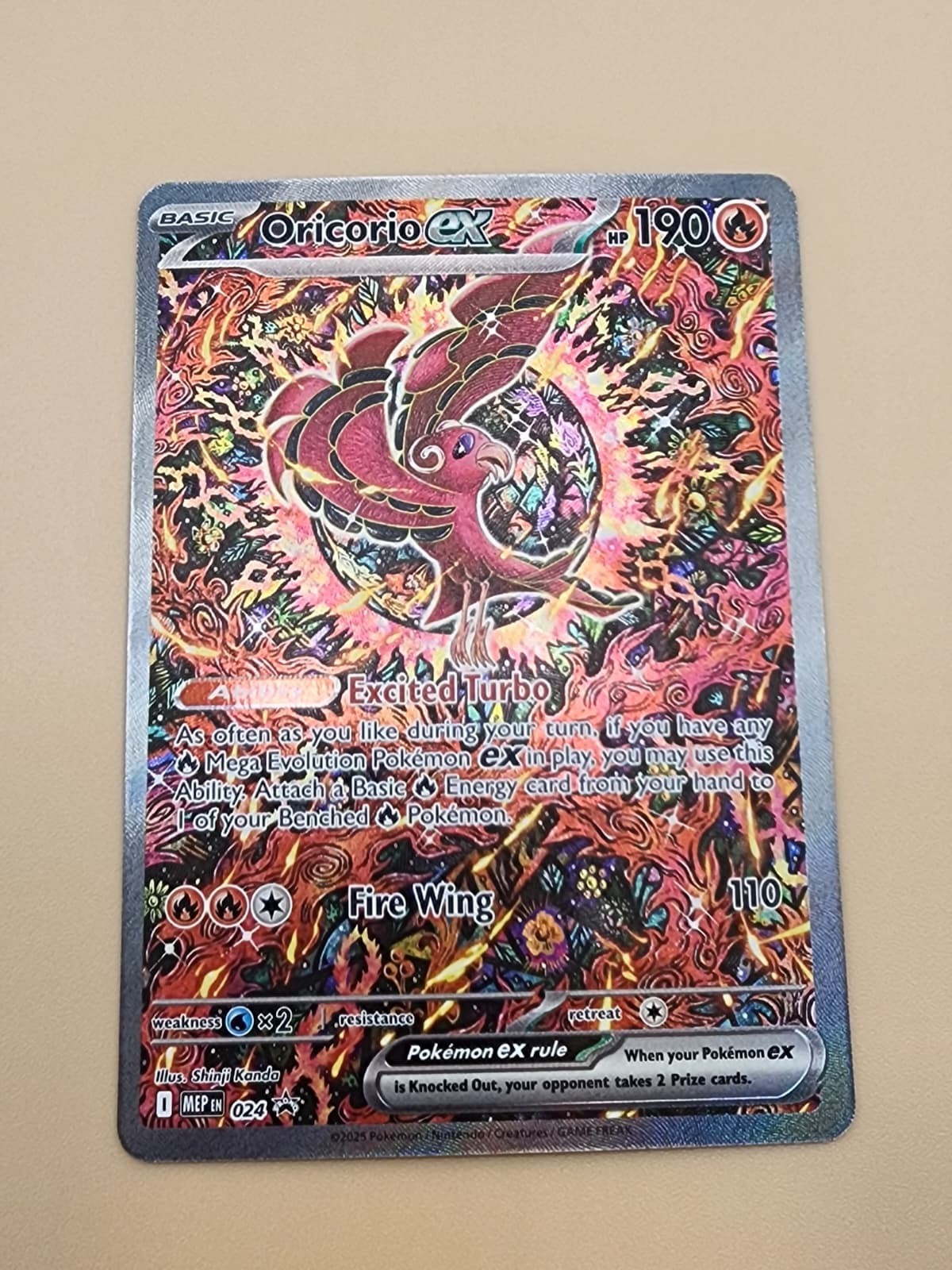 Oricorio ex 024 Me: Mega Evolution Promo Holo Near Mint NM