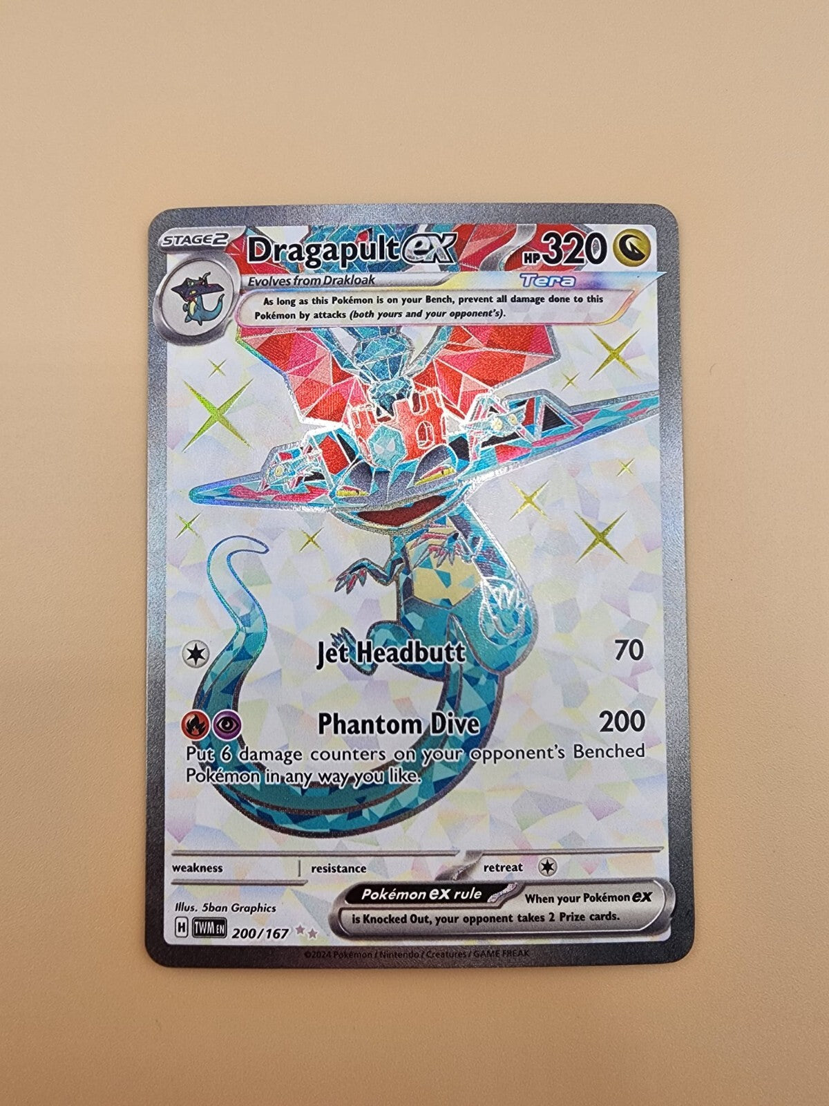 Dragapult ex 200/167 Sv06: Twilight Masquerade Holo  Near Mint (NM)