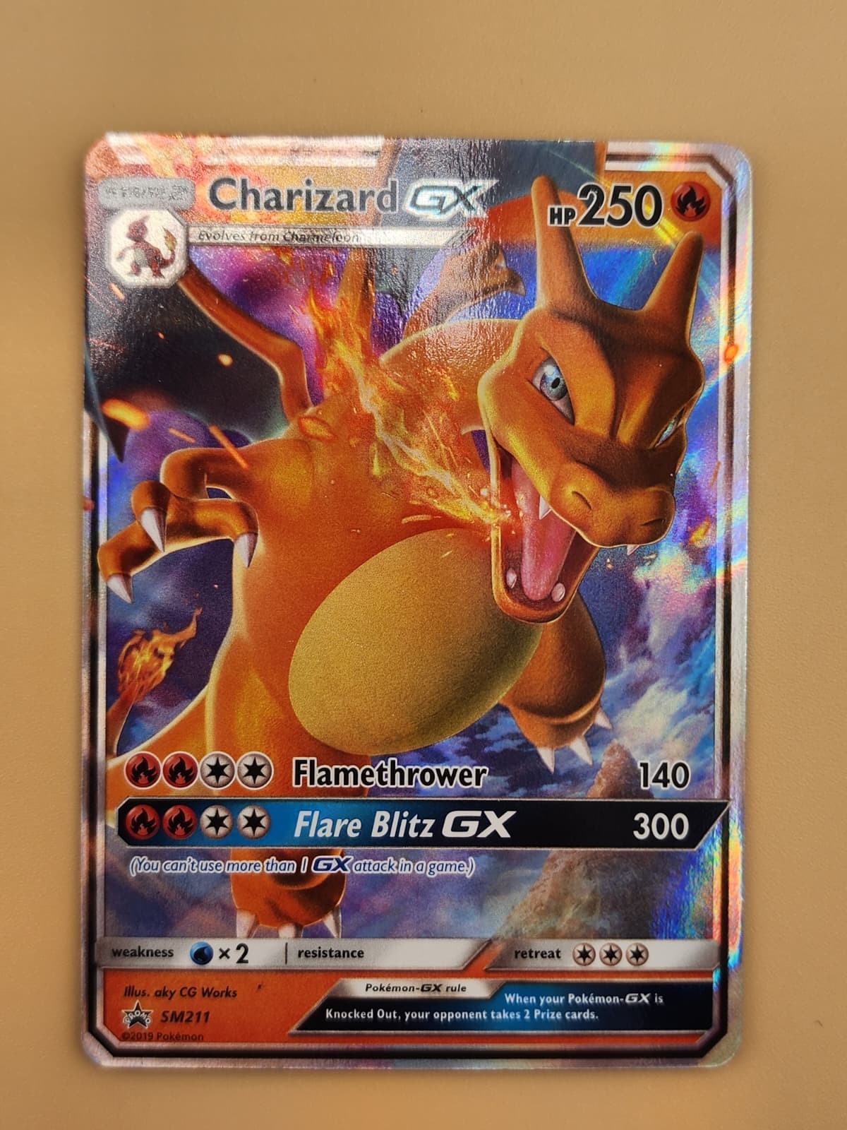 Charizard GX SM211 Sm Holo Lightly Played LP