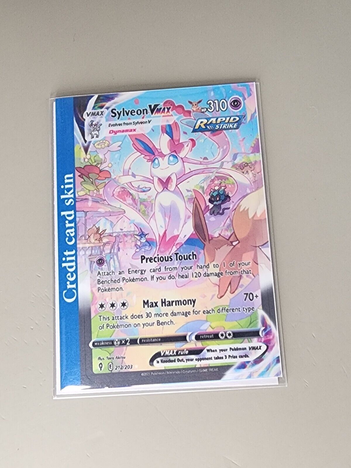 CREDIT CARD SKIN - Sylveon Vmax 212/203