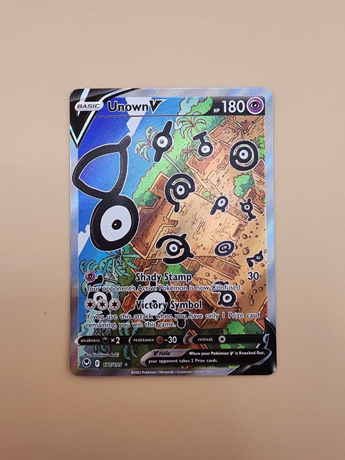 Unown V (Alternate Full Art) 177/195 Swsh12: Sword & Shield - Near Mint (NM)