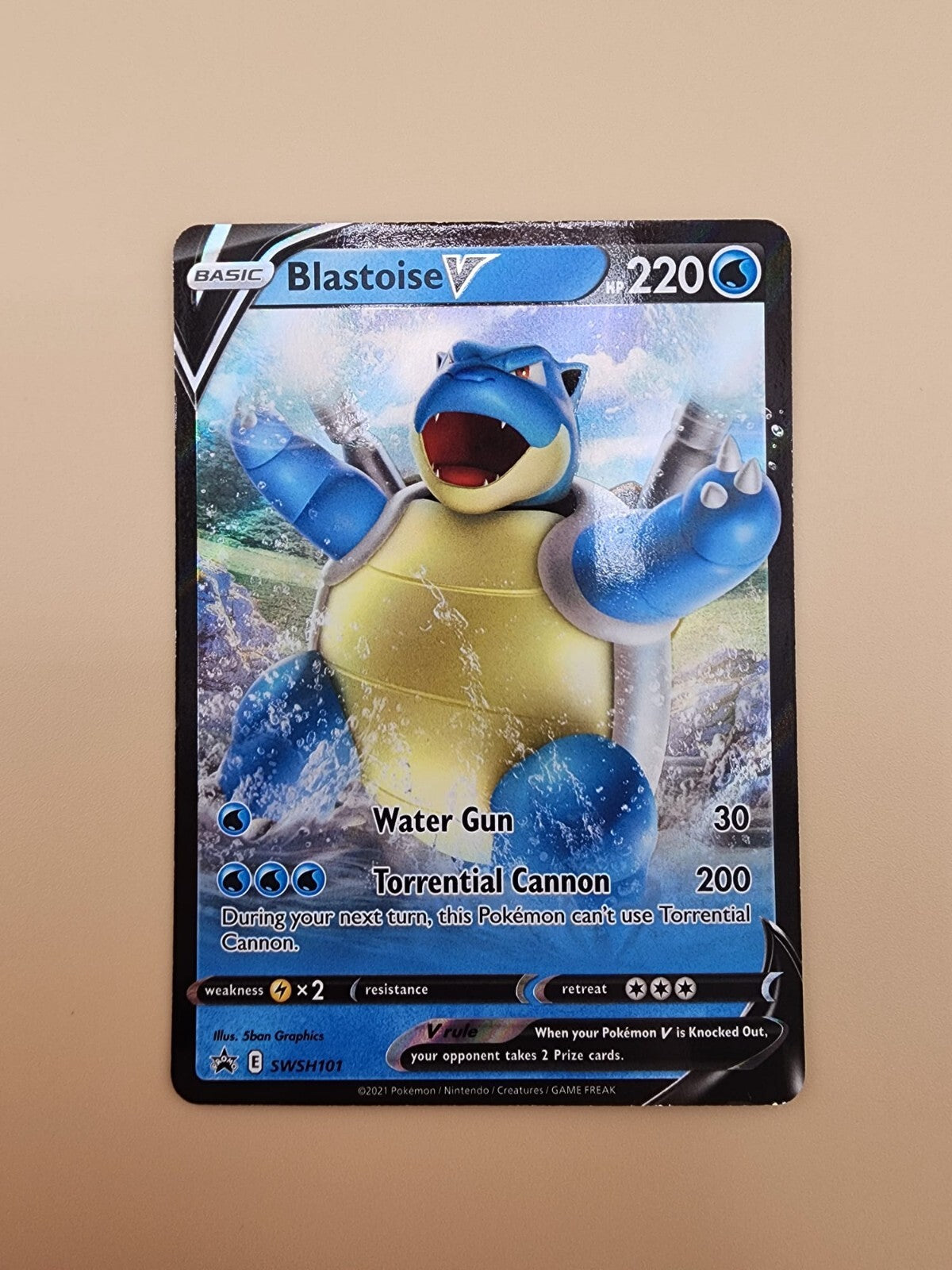 Blastoise V SWSH101 SWSH: Sword & Shield Promo Cards Holo Lightly Played (LP)