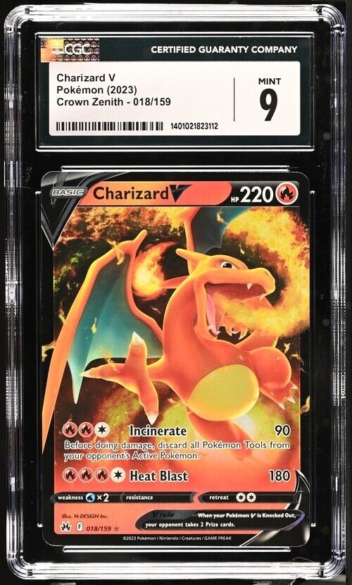 CGC 9 Charizard V Crown Zenith 018/159 2023 Ultra Rare Pokemon Card