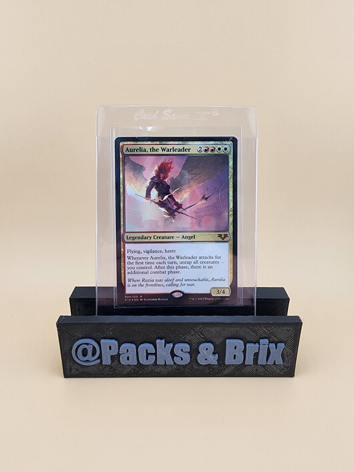 Aurelia, the Warleader - Foil - From The Vault: Angels - Light Play - MTG LP