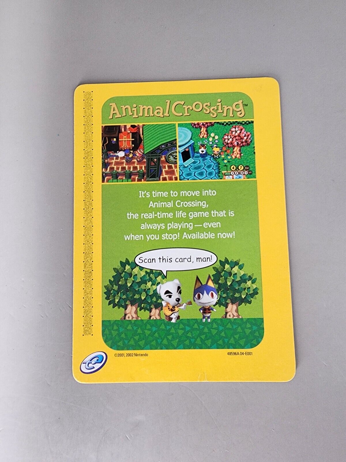 Animal Crossing E Reader Card Nintendo GameCube Game Scan This Card, Man!