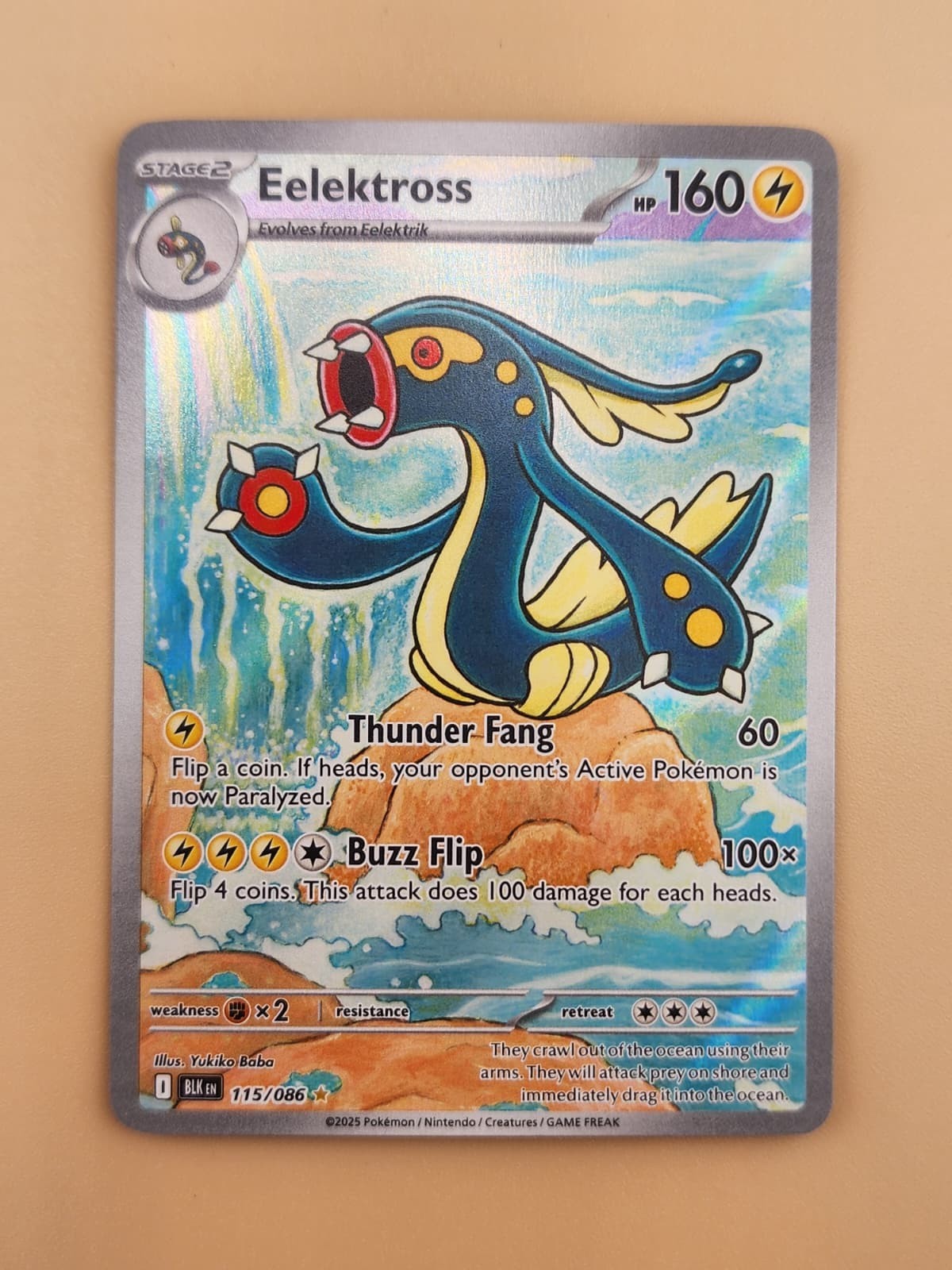 Eelektross 115/086 Sv: Black Bolt Holo Near Mint NM