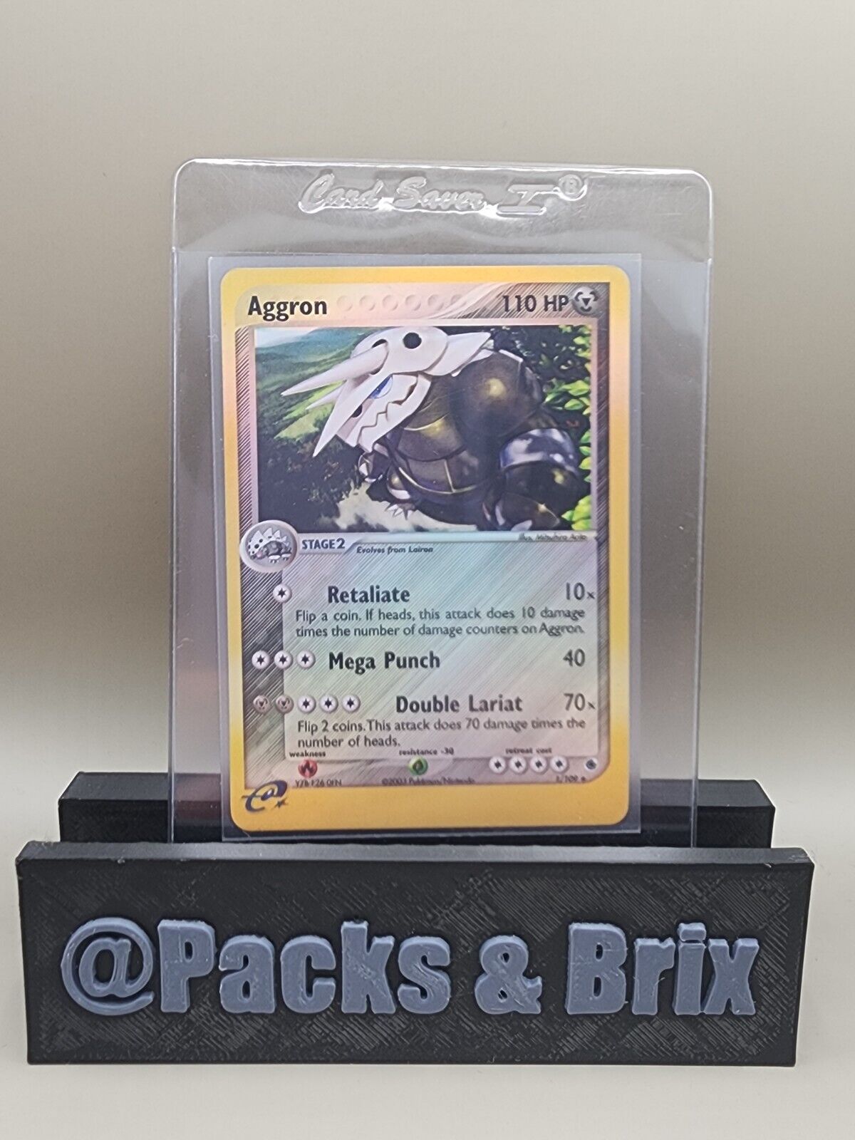 Pokémon TCG Aggron EX Ruby & Sapphire 1/109 Reverse Holo Holo Rare