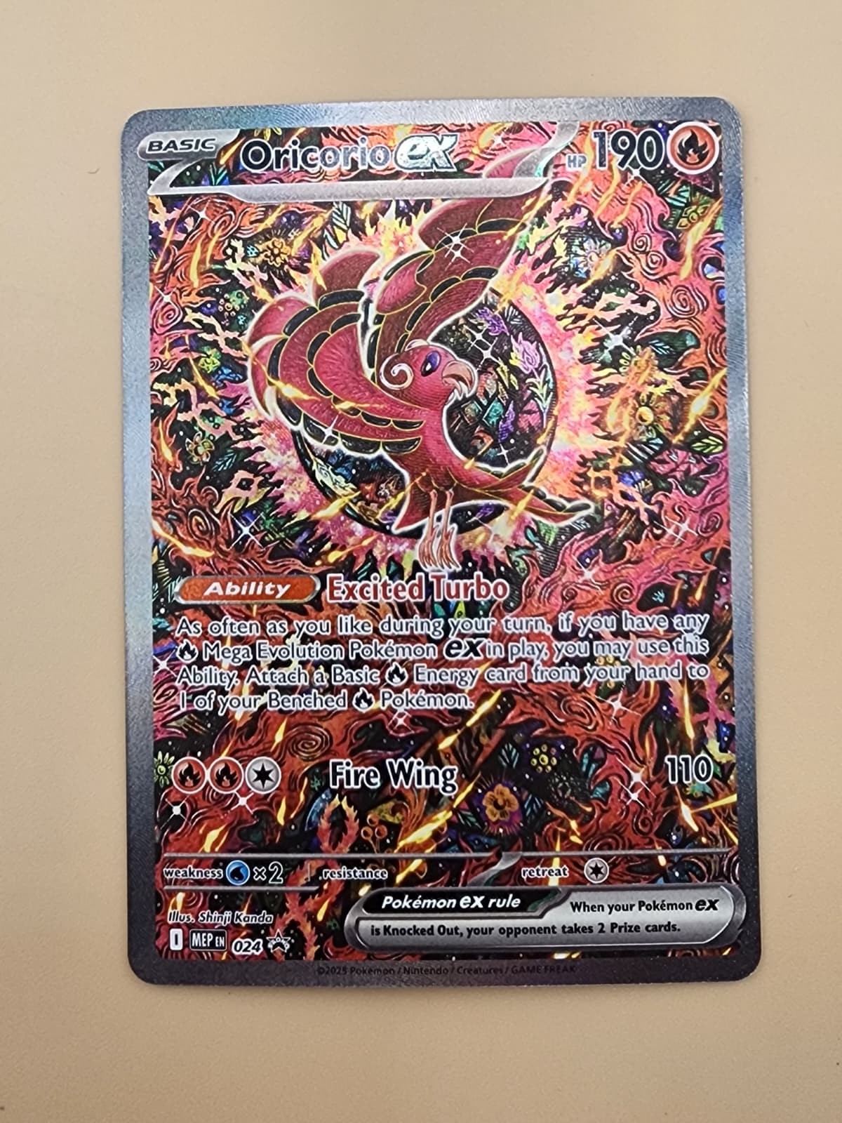 Oricorio ex 024 Me: Mega Evolution Promo Holo Near Mint (NM)
