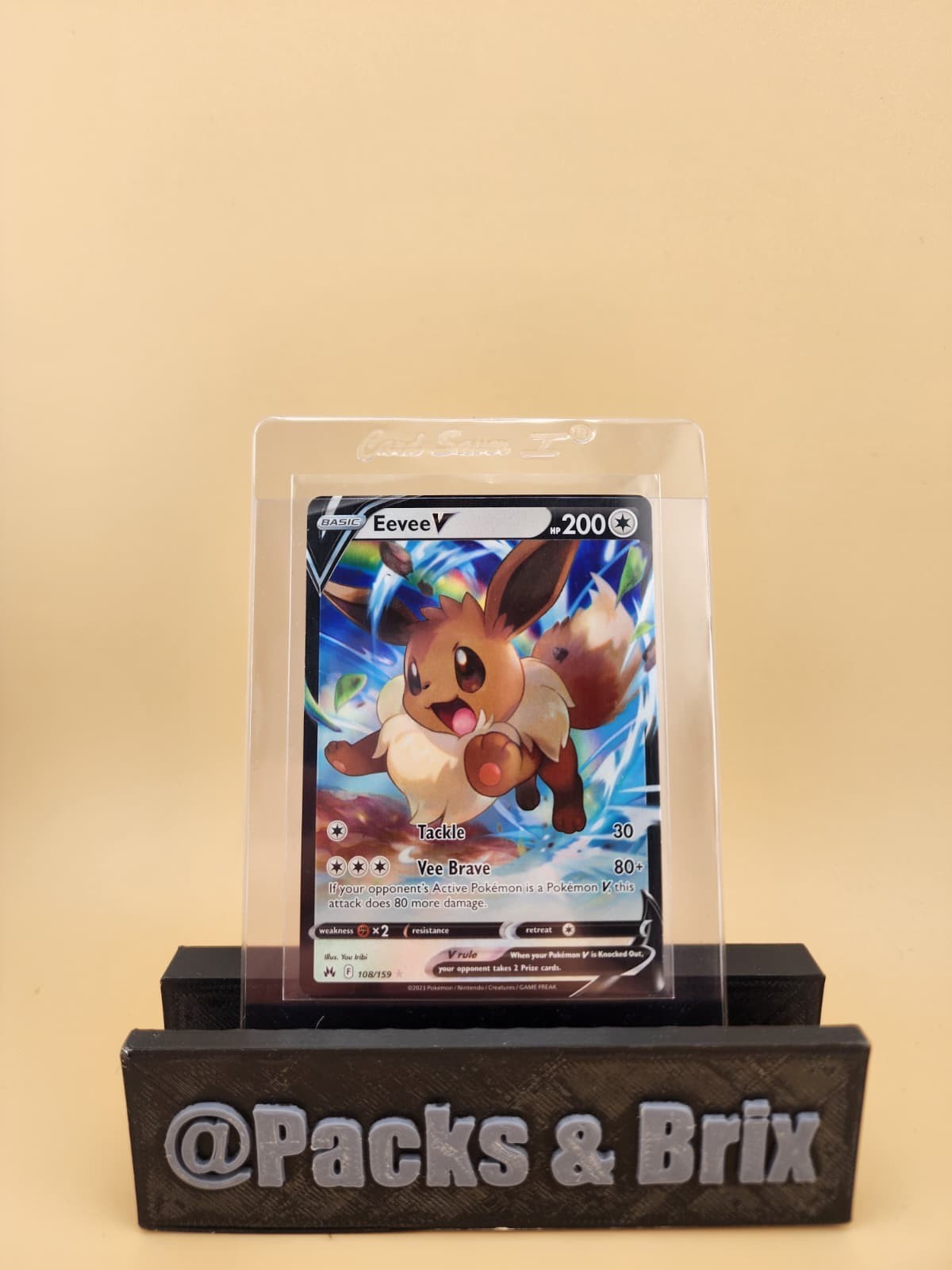 Eevee V 108/159 SWSH: Crown Zenith Holo Near Mint (NM)