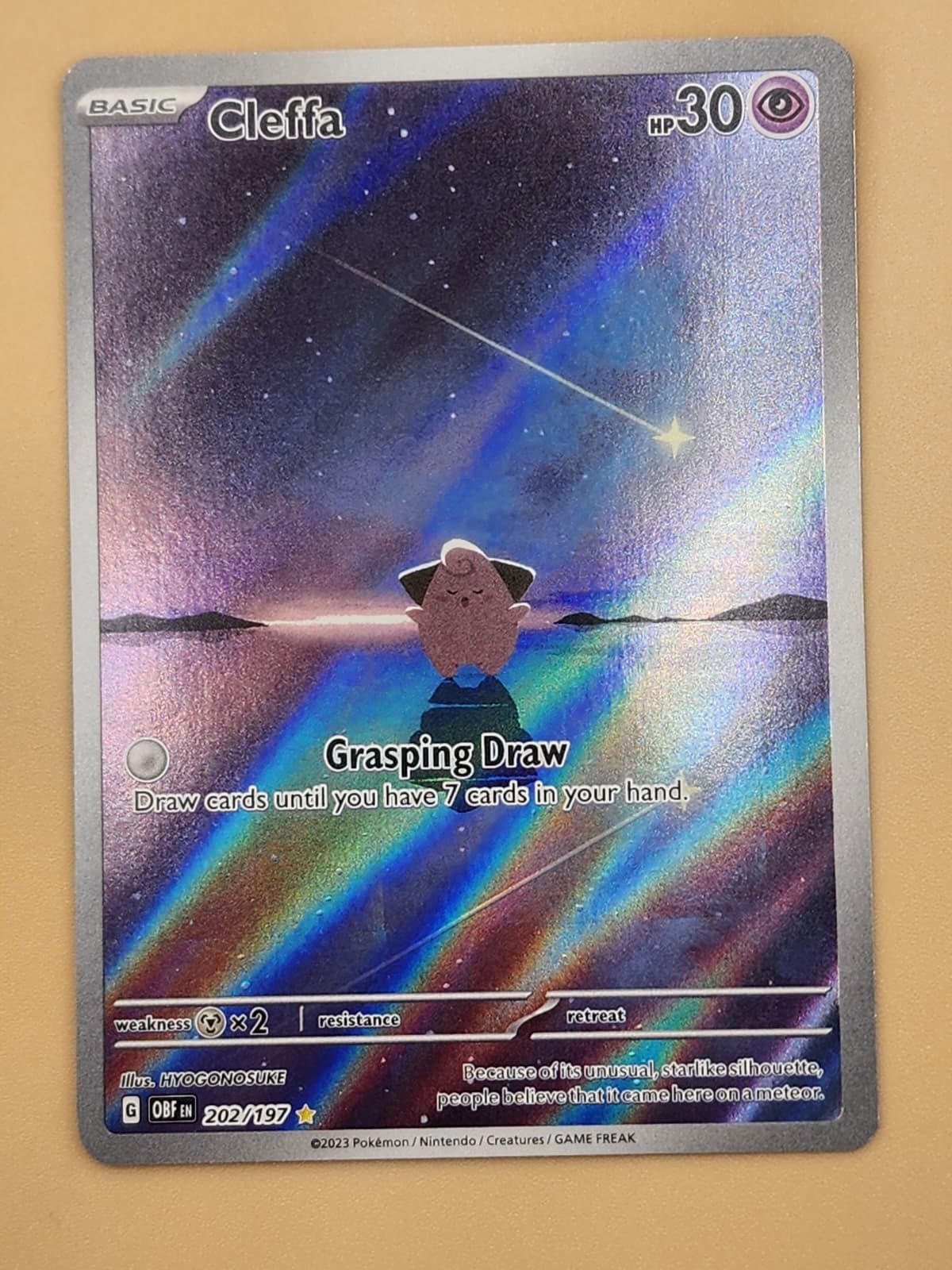 Cleffa 202/197 SV03: Obsidian Flames Holo Near Mint NM