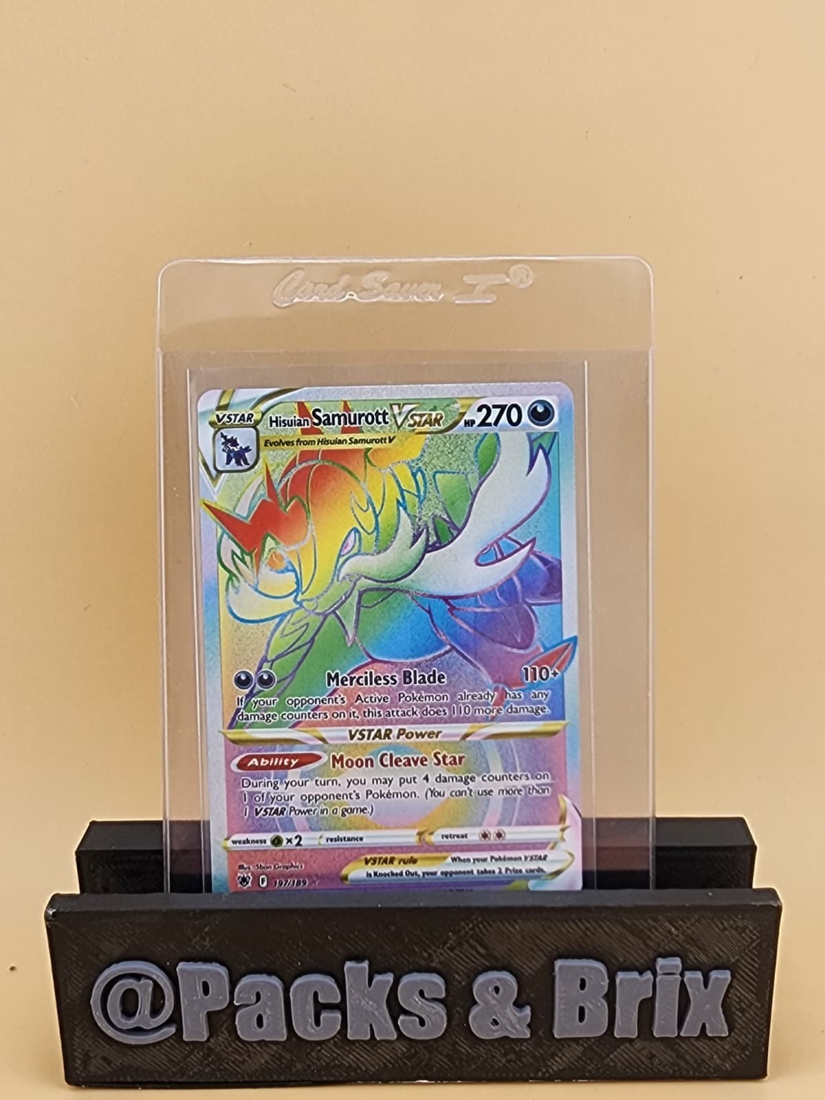 Hisuian Samurott VSTAR (Secret) 197/189 Swsh10: Near Mint (NM)