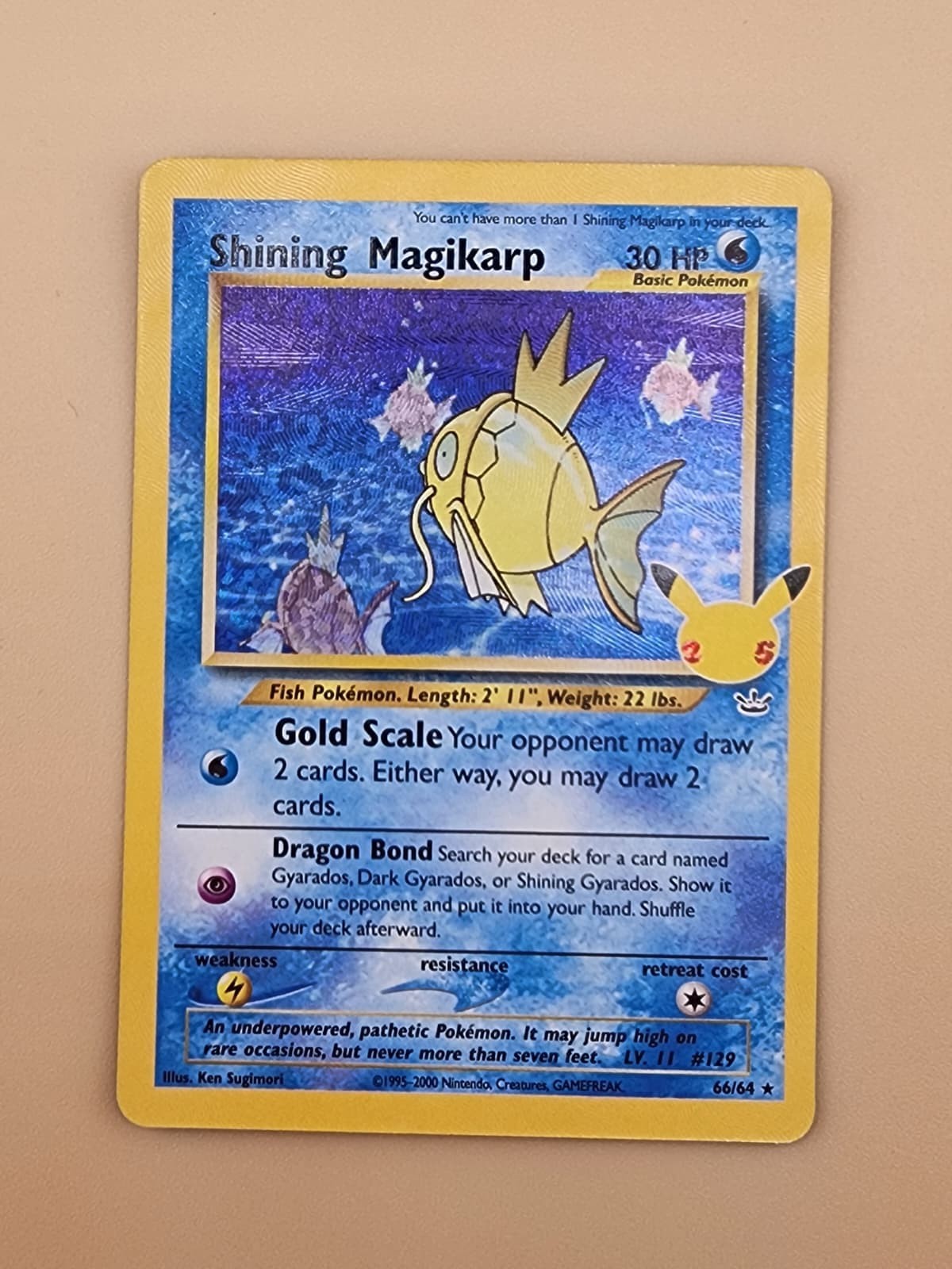 Shining Magikarp 66/64 Celebrations: Classic Collection Holo near Mint NM
