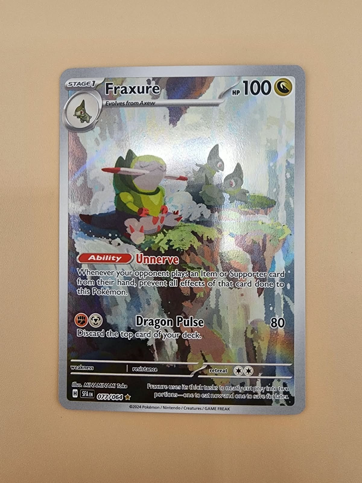 Fraxure 077/064 Sv: Shrouded Fable Holo Near MInt NM