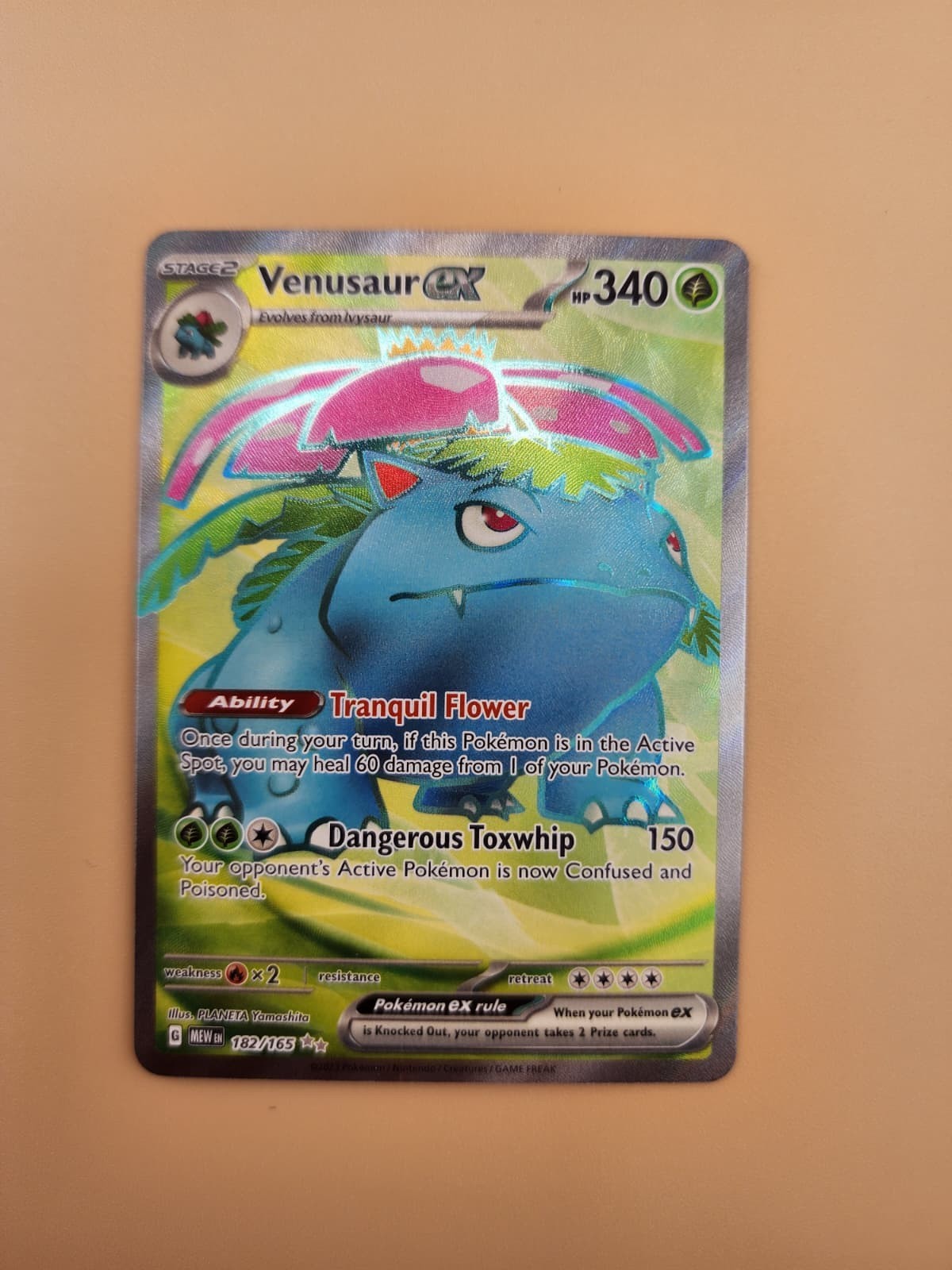 Venusaur ex 182/165 Sv: Scarlet & Violet 151 Holo Near Mint (NM)
