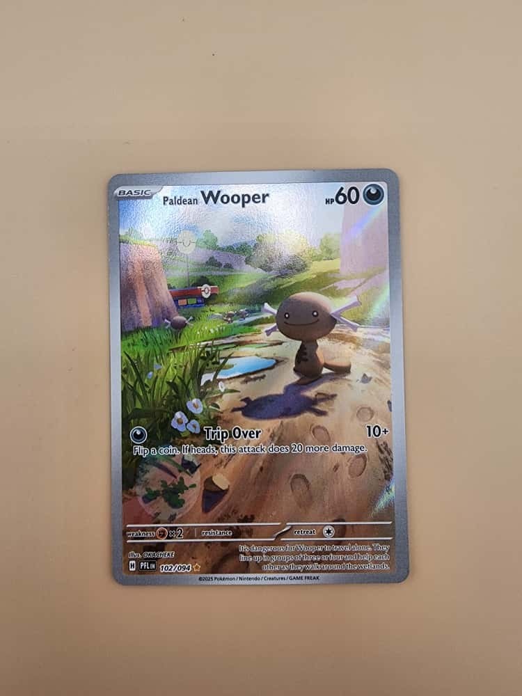 Paldean Wooper 102/094 Me02: Phantasmal Flames Holo Near MInt (NM)