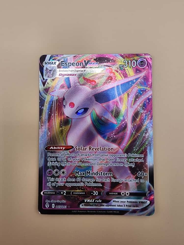 Espeon VMAX 065/203 Swsh07: Evolving Skies Holo Heavily Played (HP)